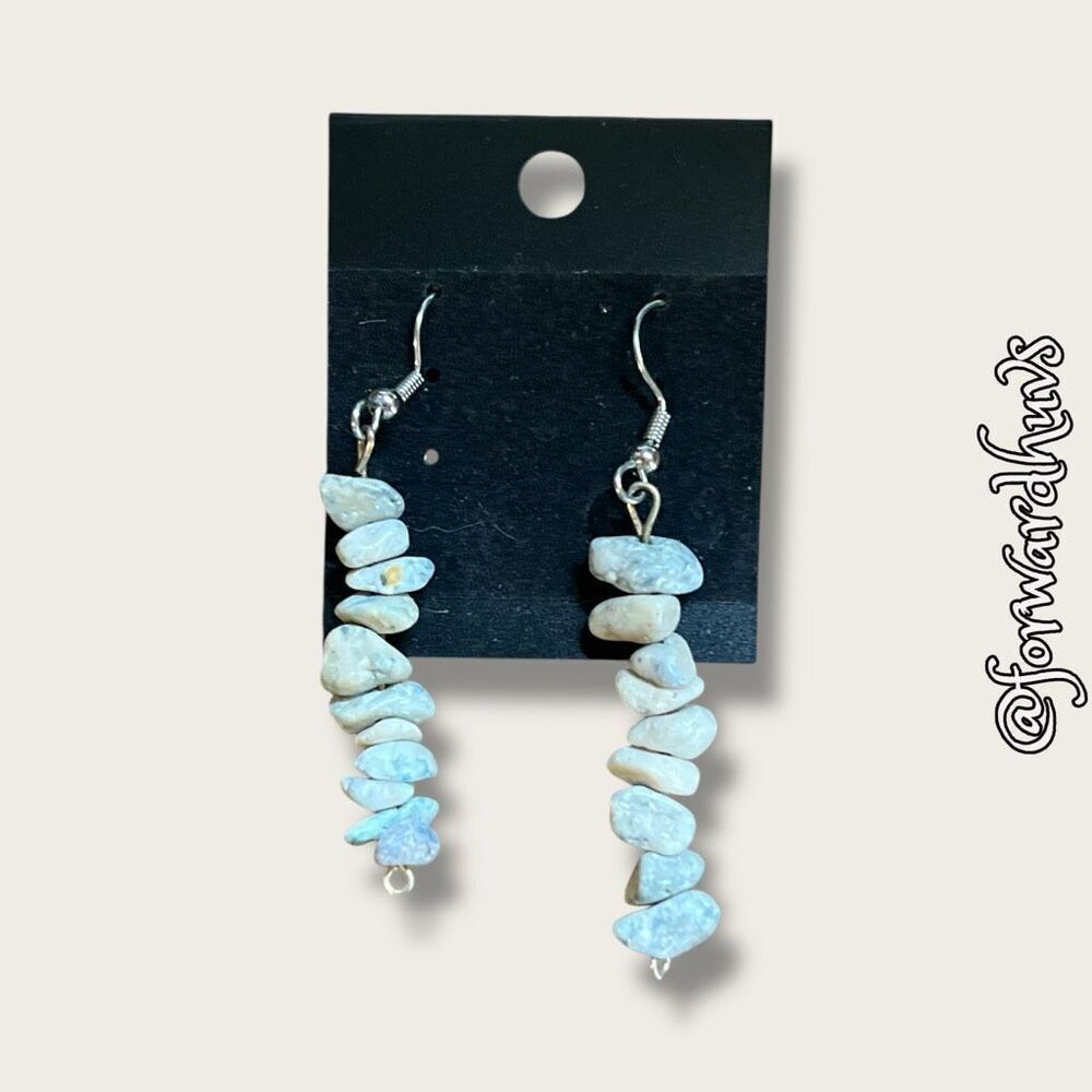 Bundle Sale 3โfor $15 | Handcrafted 2-Inch Stone Chip Earrings